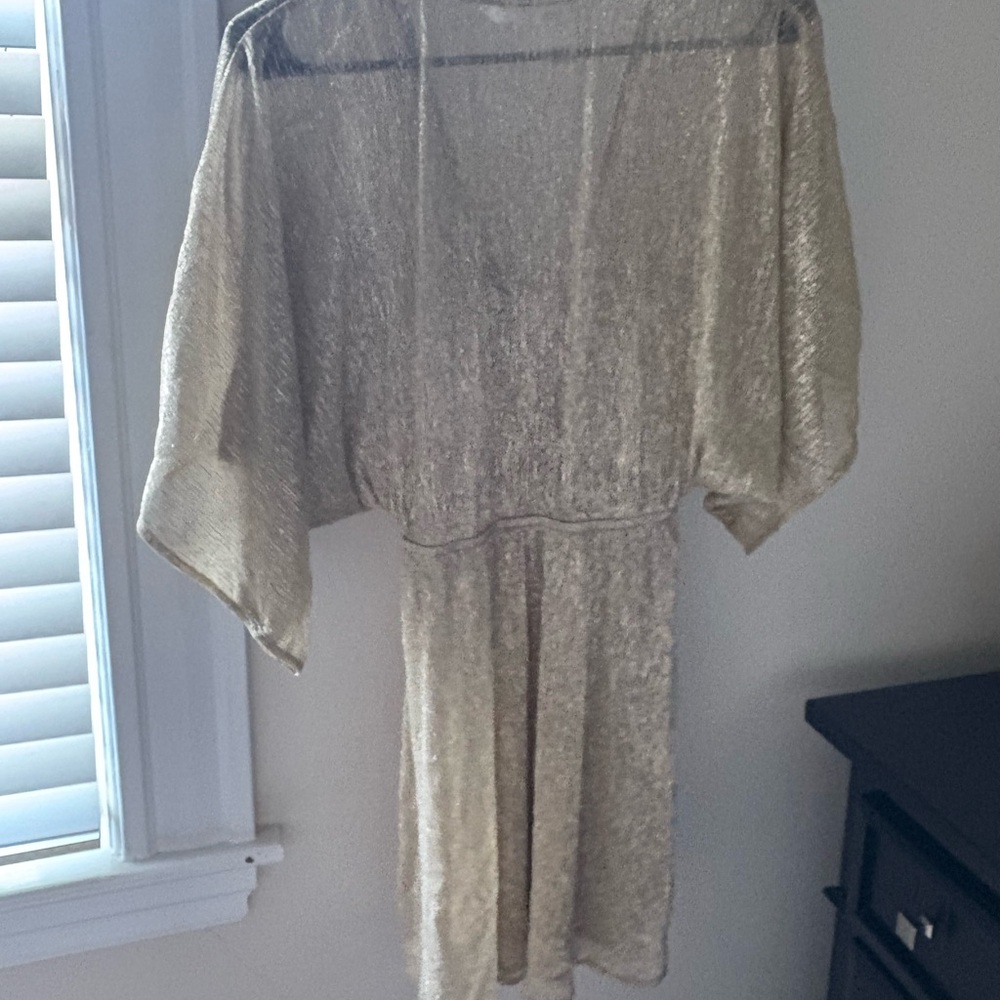 Lulu's Radiant Gold Dress Swim Cover Up - Picture 4 of 4